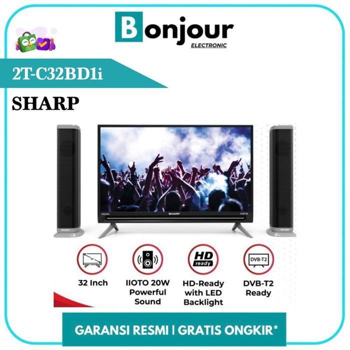 LED Sharp 32 2T-C32BD1i-TG IIOTO Tower Speaker 32 Sharp 32BD Digital