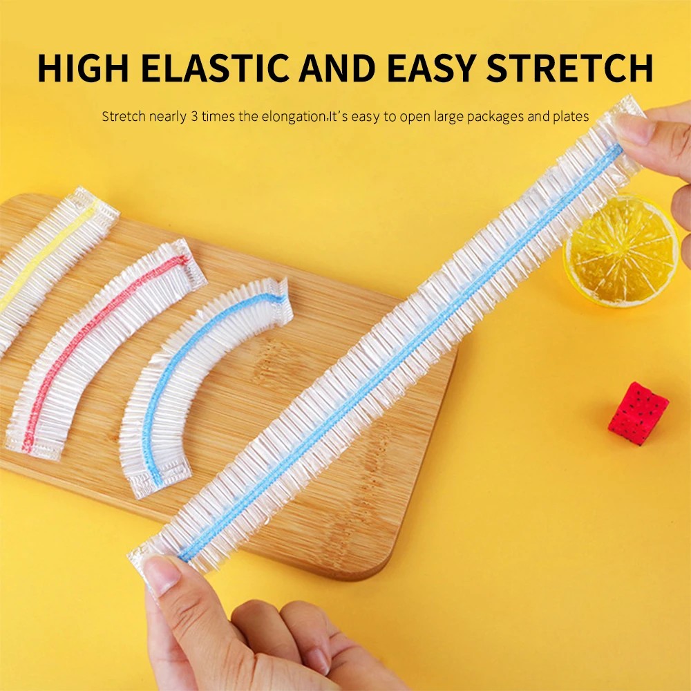 Disposable Food Cover Food Grade Home Fruit Vegetable Saran Wrap Storage Bag Elastic Plastic Wrap