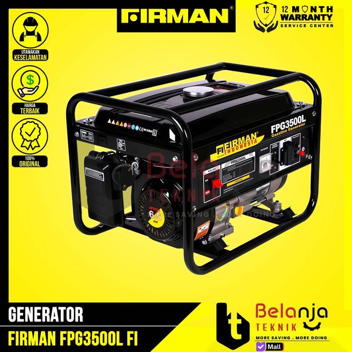 FIRMAN Mesin Genset FPG3500L Generator Set 2800 Watt 3500 VA 2.8 kW 1 Phase Bensin Murni 15 Liter 14