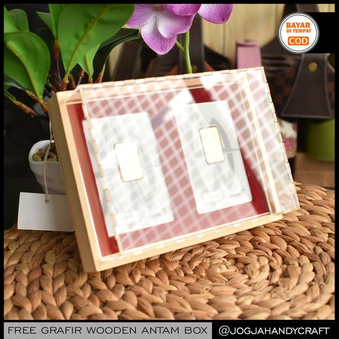 READY GRATIS GRAFIR - Kotak Mahar Seserahan Tempat Emas Antam Kayu Akrilik Acrylic