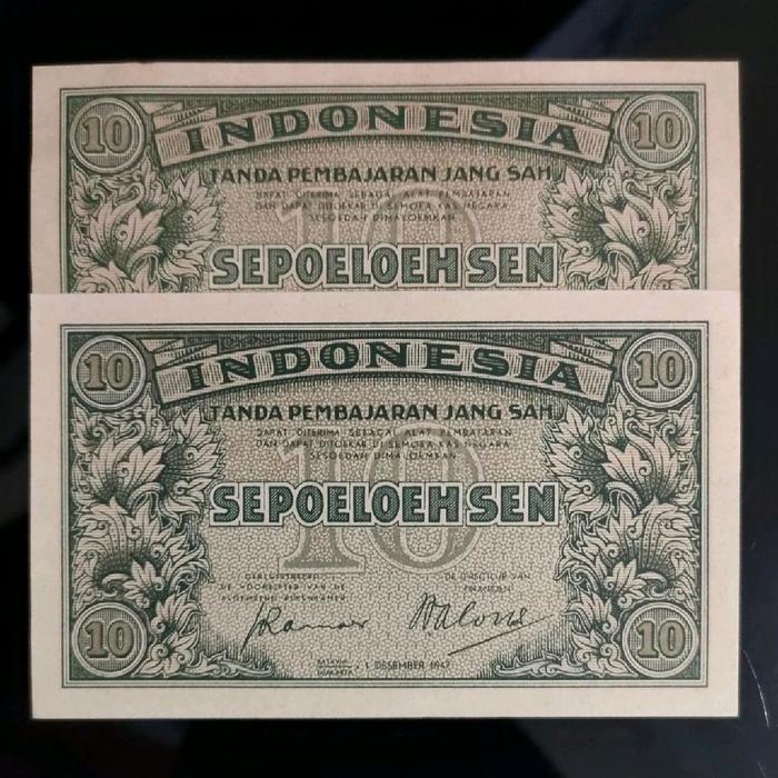 Diskon Uang Kuno Indonesia 10 Cent Rupiah 1947 Original
