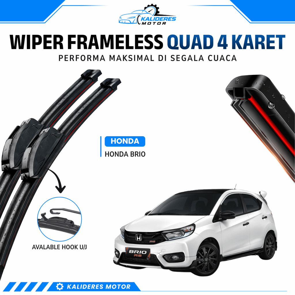 Wiper Honda Brio Quad Kaca Depan Mobil
