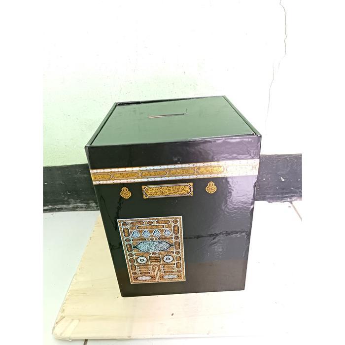 TERLARIS Celengan Ka'bah 3D Ukuran Besar/Jumbo Miniatur Ka'bah Jumbo 3D Ada Kunci Ukuran 2015 & 1510