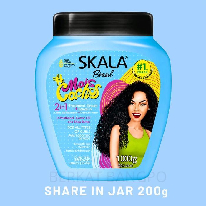 quality [Share In Jar 200g] - SKALA Brazil Mais Cachos 2in1 ORIGINAL 2in1 Treatment + Leave-In Curly