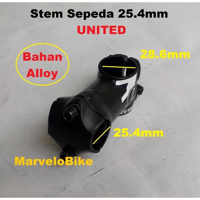 Ready Head Stem Sepeda 25.4Mm Standar Merk United Stem Sepeda Mtb Fixie Balap United -Gratisongkir