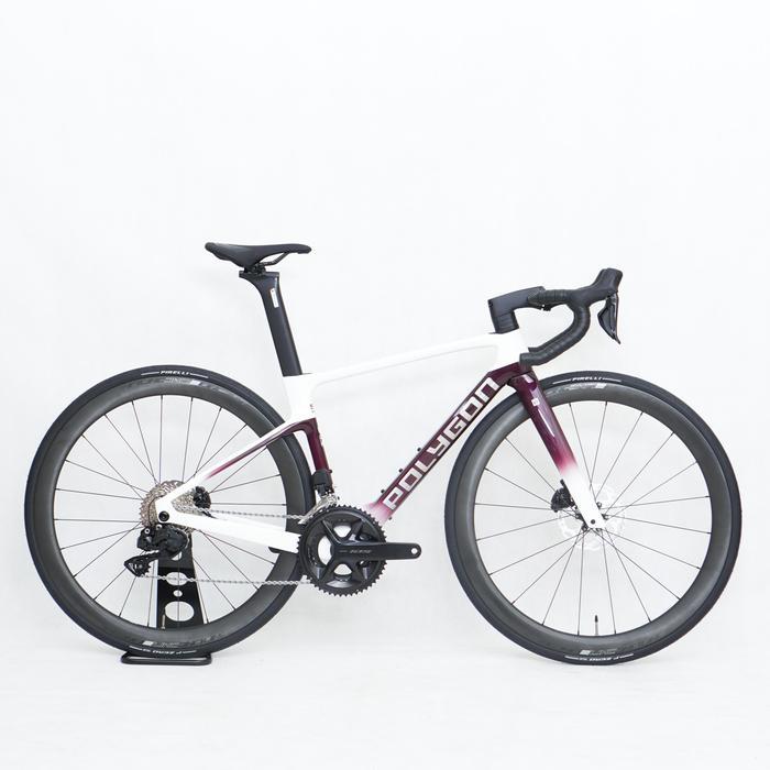 Polygon Sepeda Balap Carbon Helios A7 105 Di2 - Carbon Roadbike UCI Approved - Cosmic Plum, XS