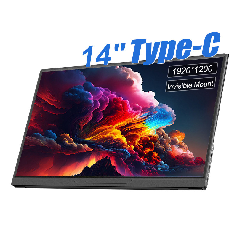 14inch Portable Monitor Touch Ultrathin 1200P IPS USBC HDMI External Second Screen for Laptop PC