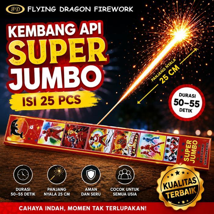 Premium Kembang Api Kawat Super Jumbo Sparkle (Isi 5 Pack / 25 Pcs) Original