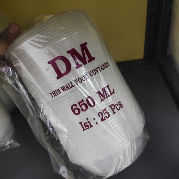Thinwall Dm Mangkok 650 Ml Rou ( Bulat ) @25 Set Co