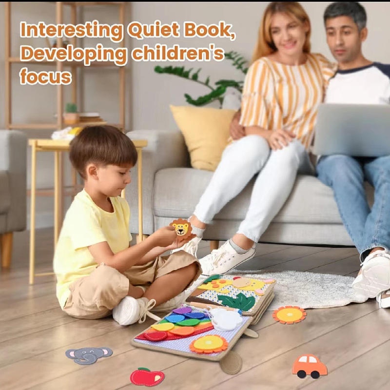Baby First Book Montessori Quiet Book Soft 3D Felt Busy Book Toddler Baby Sensory Educational