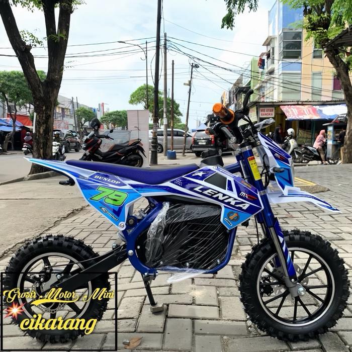 MOTOR MINI TRAIL ELEKTRIK EMC-79 36VOLT 500WATT BRUSHLESS - Biru