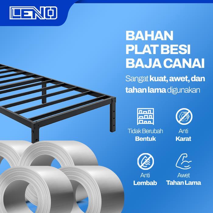 Ranjang Kasur Besi Dipan Kasur 100% Beis Anti Karat Divan Tempat Tidur Besi Kokoh Hitam Putih