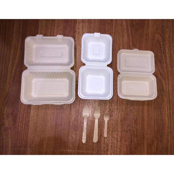 Baggase Bento Box/ Box Dessert Korea/ Baggase Burger Coklat Putih