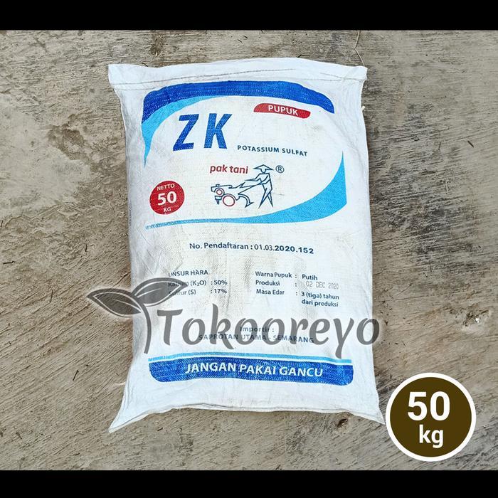 PUPUK PAK TANI ZK 50 KG KEMASAN PABRIK VIA CARGO