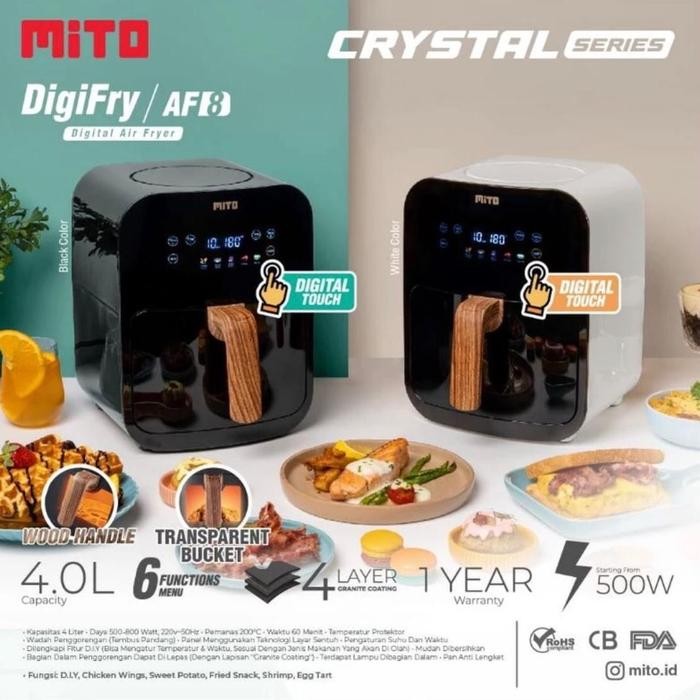 Air Fryer Mito Transparant Af8 - Air Fryer Mito