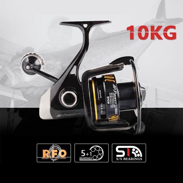 RYOBI Ap Power III Fishing Reel Saltwater Full Metal Mancing Laut Kuat