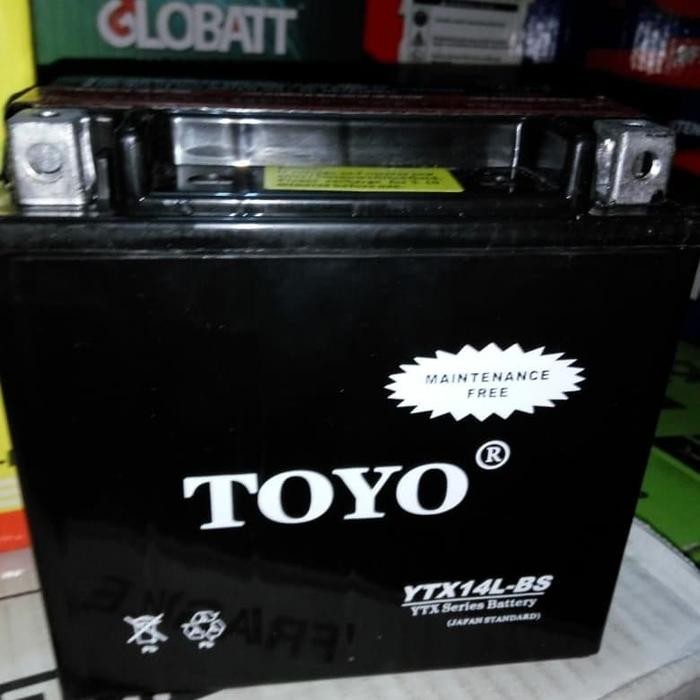 Aki Motor Toyo Ytx14L-Bs Bergaransi