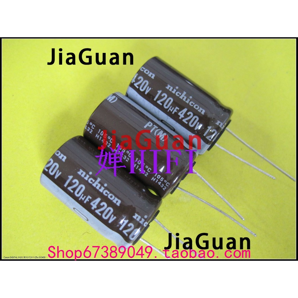 NEW 10PCS NICHICON PT 420V120UF 18X31.5MM electrolytic capacitor 120uF/420V High frequency long life