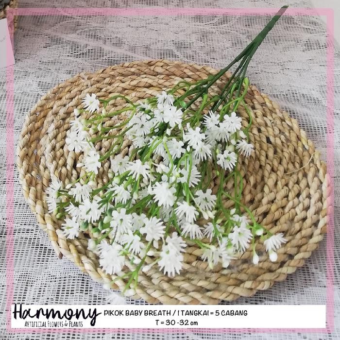 bunga plastik dekorasi artificial rumput baby breath pikok palsu hiasan