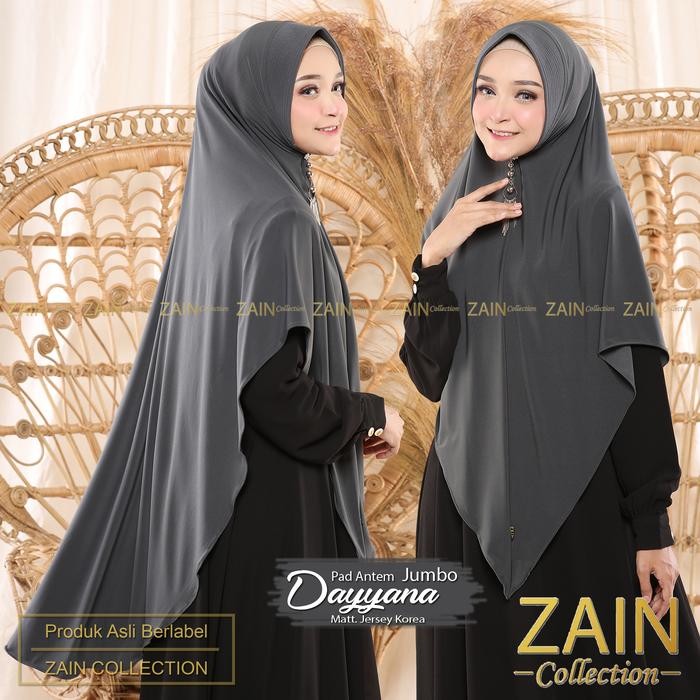 tvkj- Dayyana Jumbo Kerudung Khimar Syari Bergo Syari Bahan Jersey Korea