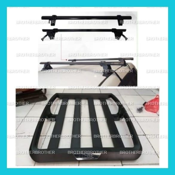 Paket Rak Rack Kaki Jepit Body Mobil Calya Sigra Roof Rack Universal