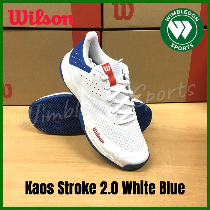 Sepatu Wilson Kaos Stroke 2.0 White Blue / Sepatu Tenis Wilson