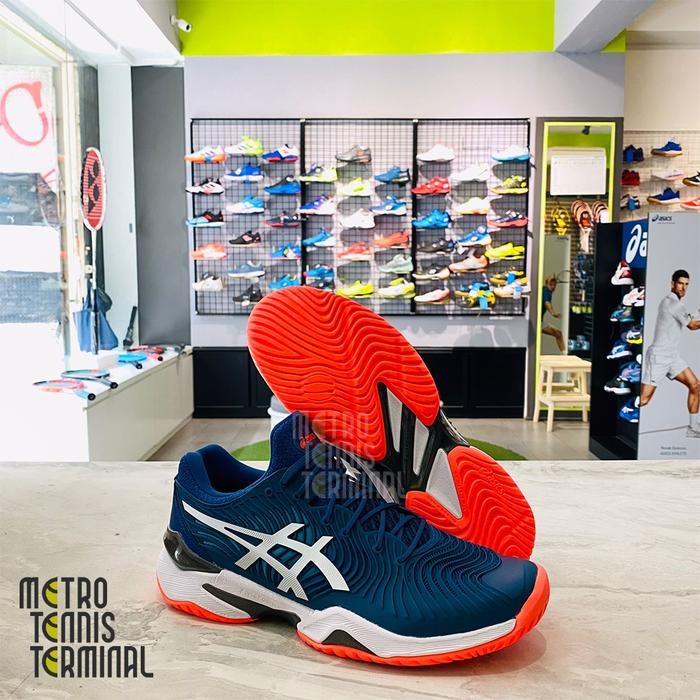 Asics Court FF 2 Mako Blue White ( Sepatu Tenis )