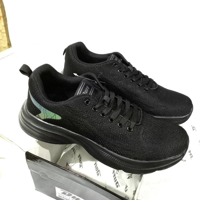 sepatu sneakers pria hitam polos Duff original berwin