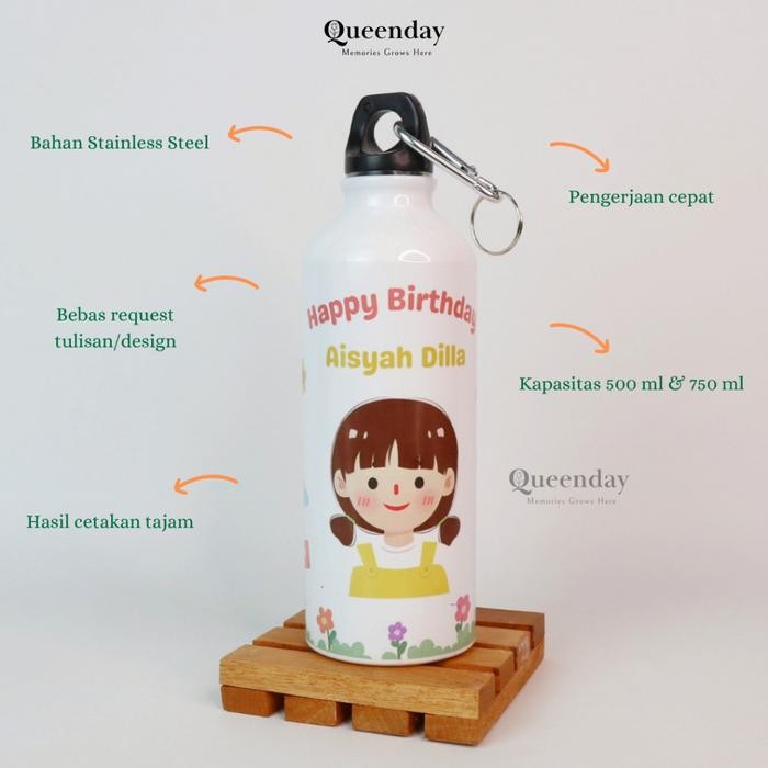 TUMBLER SPORT CUSTOM DESIGN NAMA FOTO GAMBAR NAME SPORTY 500ML 750ML