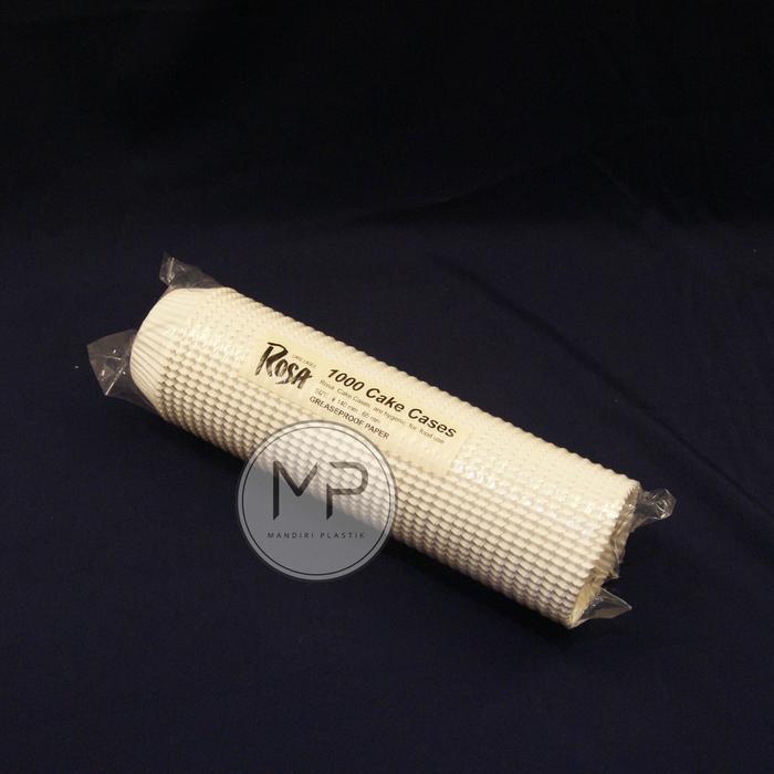 Cup Kue Kertas Besar Laminasi Anti Minyak / Paper Cake Cases Grease Proof PUTIH POLOS 140mm -1000Pcs