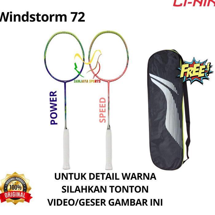 Raket Lining Badminton Bulutangkis Windstorm 72 Speed 72 Power Original New Windstorm 72 Speed