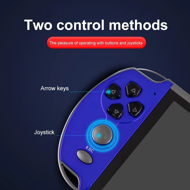 Retro Handheld Game Console 6.5 Inch Display 8GB Pocket Portable X16 Game Console With Built-in 6800