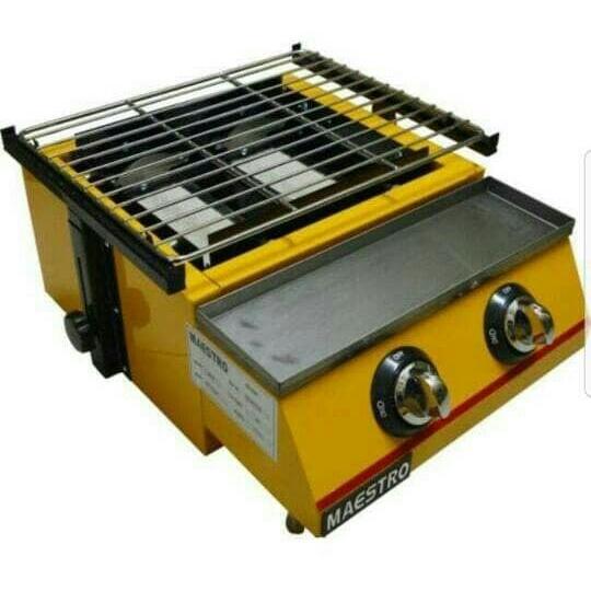 Murah Panggangan Sosis / Sate / Ikan 2 Tungku Gas Tanpa Asap Terlaris
