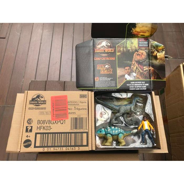 Mattel Jurassic World Darius Discovery Pack Bumpy Velociraptor Blue