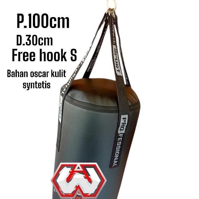 Samsak 100x30 samsak MMA Kickboxing tinju Bahan Kalep Kulit Tebal Anti Jebol