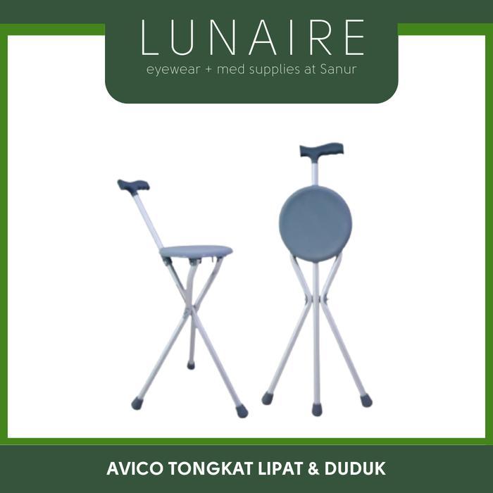 PROMO Tongkat Duduk Lipat Merk AVICO F-0055 Tongkat Kursi Lipat AVICO