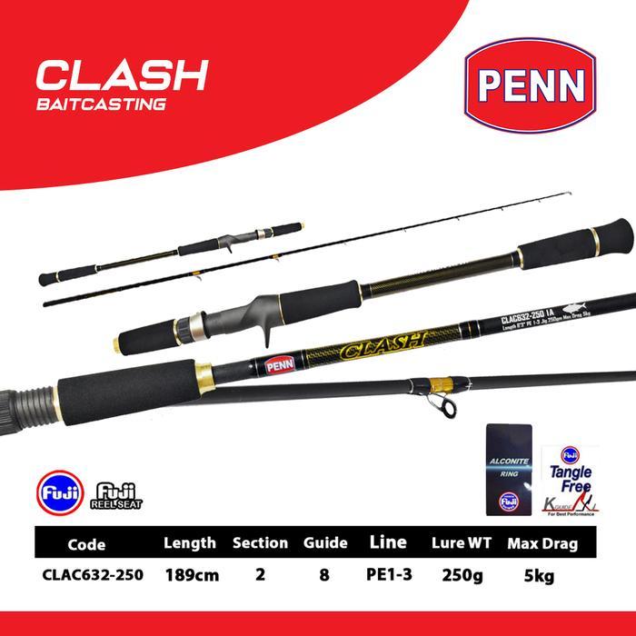 JORAN PANCING LAUT PENN CLASH SPINNING & OH FULL FUJI MATERIAL CARBON Best Quality