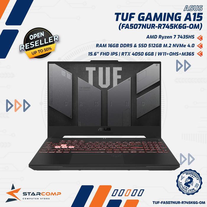 ASUS TUF Gaming A15 FA507NUR-R745K6G-OM AMD Ryzen 7 7435HS 16GB 512GB RTX 4050 6GB 15.6" FHD IPS