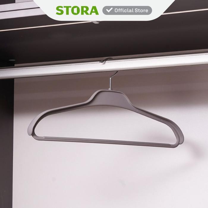 STORA 45 CM HANGER JAKET ABS DENGAN RUBBER COATED - ABU-ABU