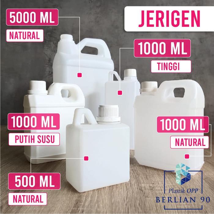nzz1- Jerigen 1 Liter / Botol Plastik 1 Lt / Jerigen Tinggi 1 Liter Natural