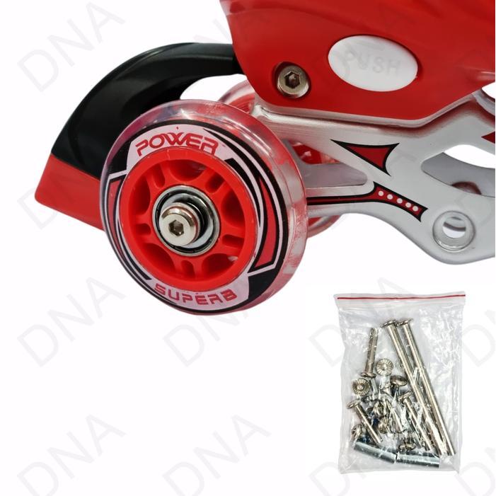 Sepatu Roda Power Superb Bajaj Merah (+ Baut Bajaj) Original