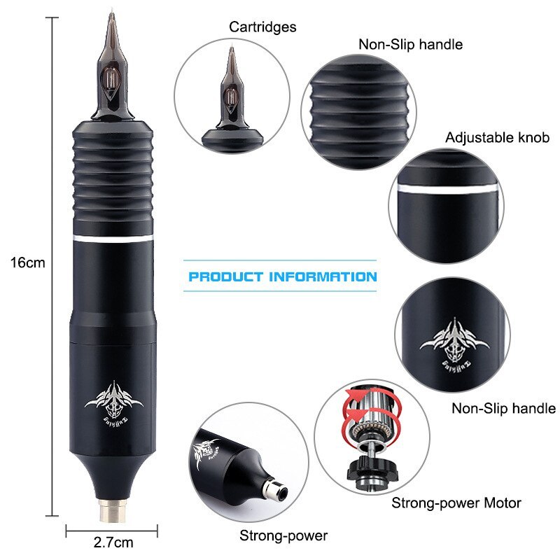 Tattoo Pen Cartridge Wireless Tattoo Machine Kit Beginner Rotary Machine Type Machine Kit Complete T