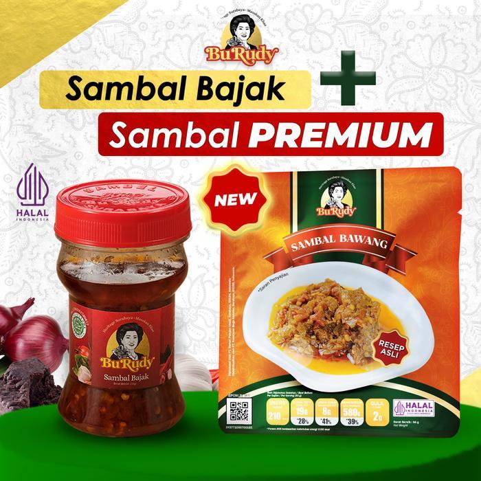 PAKET SAMBAL PREMIUM BU RUDY SAMBAL BAJAK - SAMBAL BAWANG PREMIUM BU RUDY