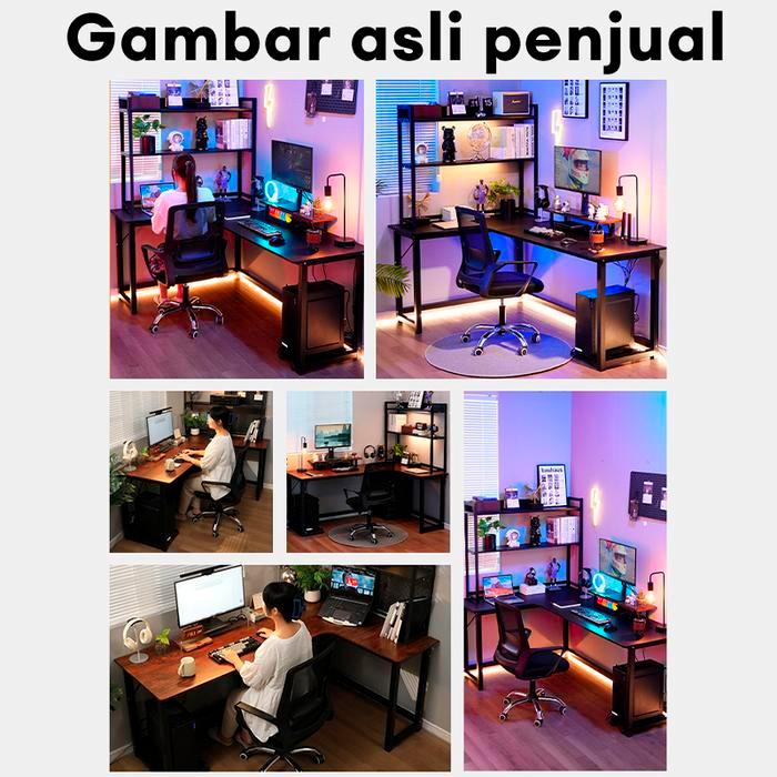 Meja Belajar Sudut Meja Komputer Rumah Meja Alat Alat Meja Kpop Gaming Ganda Meja Komputer Desktop