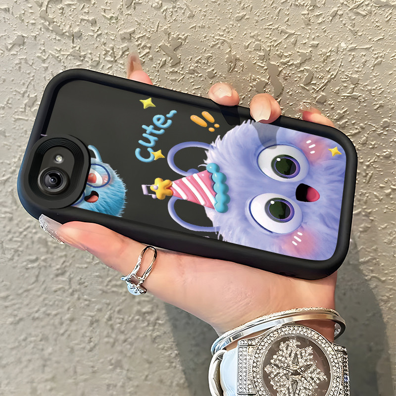 Casing Hp Untuk VIVO Y81 VIVO Y81i VIVO Y81s VIVO Y83 Case Monster Bola Bulu Kecil Softcase Kesing P