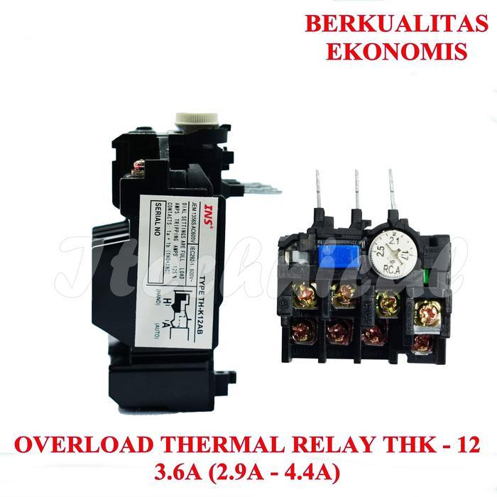 Thermal Overload Relay Thk 12 3.6A / Overload Th-K12 3.6A Inscom