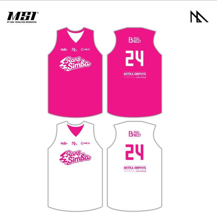Jersey Basket Msi - Rans Simba Practice Jersey Pink White