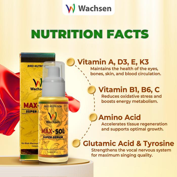Terlaris Max Sol Super Serum Vitamin Burung Sultan Booster Gacor Rahasia Performa Mewah Kicau