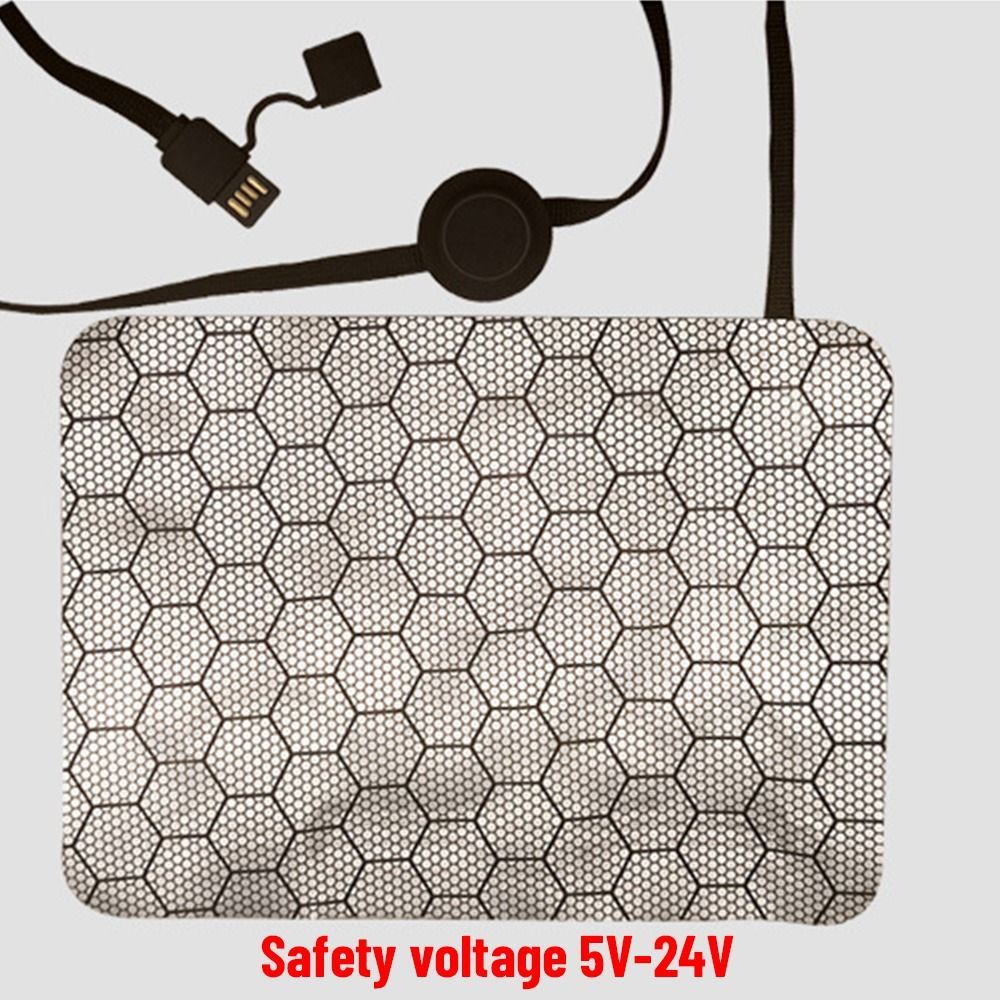 New USB Clothes Heater Pad Adjustable Temperature Graphene For Vest Jacket Electric Heating Sheet