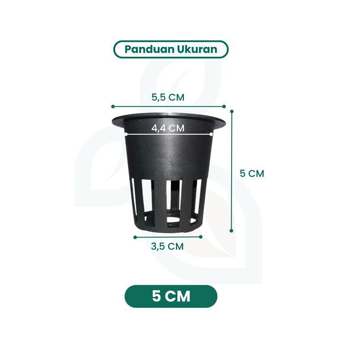 Paket Netpot 5 & 7 Cm Hitam Media Tanam Hidroponik - Benih Seribuan